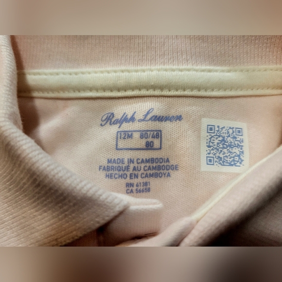 Ralph Lauren Pink Polo Dress with Ruffle Hem Size 12 Months - Picture 2 of 8